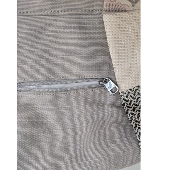 Sakroots Purse Foldover Crossbody Patchwork Tan & Creams Boho Cottage Core - Picture 7 of 7